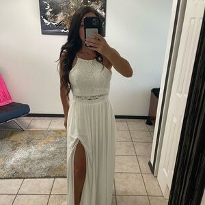 Lulus 2 piece white dress